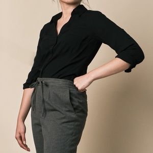 Express Slim Portofino Shirt in Black [NWOT]